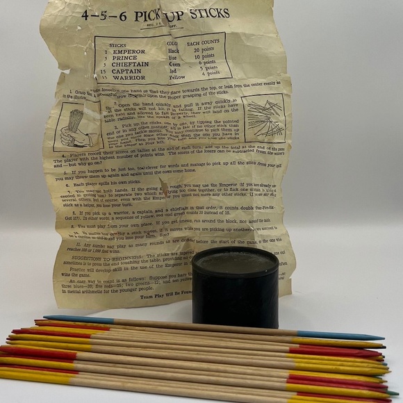 Vintage 1930s 456 Pick Up Sticks Game - Picture 3 of 7